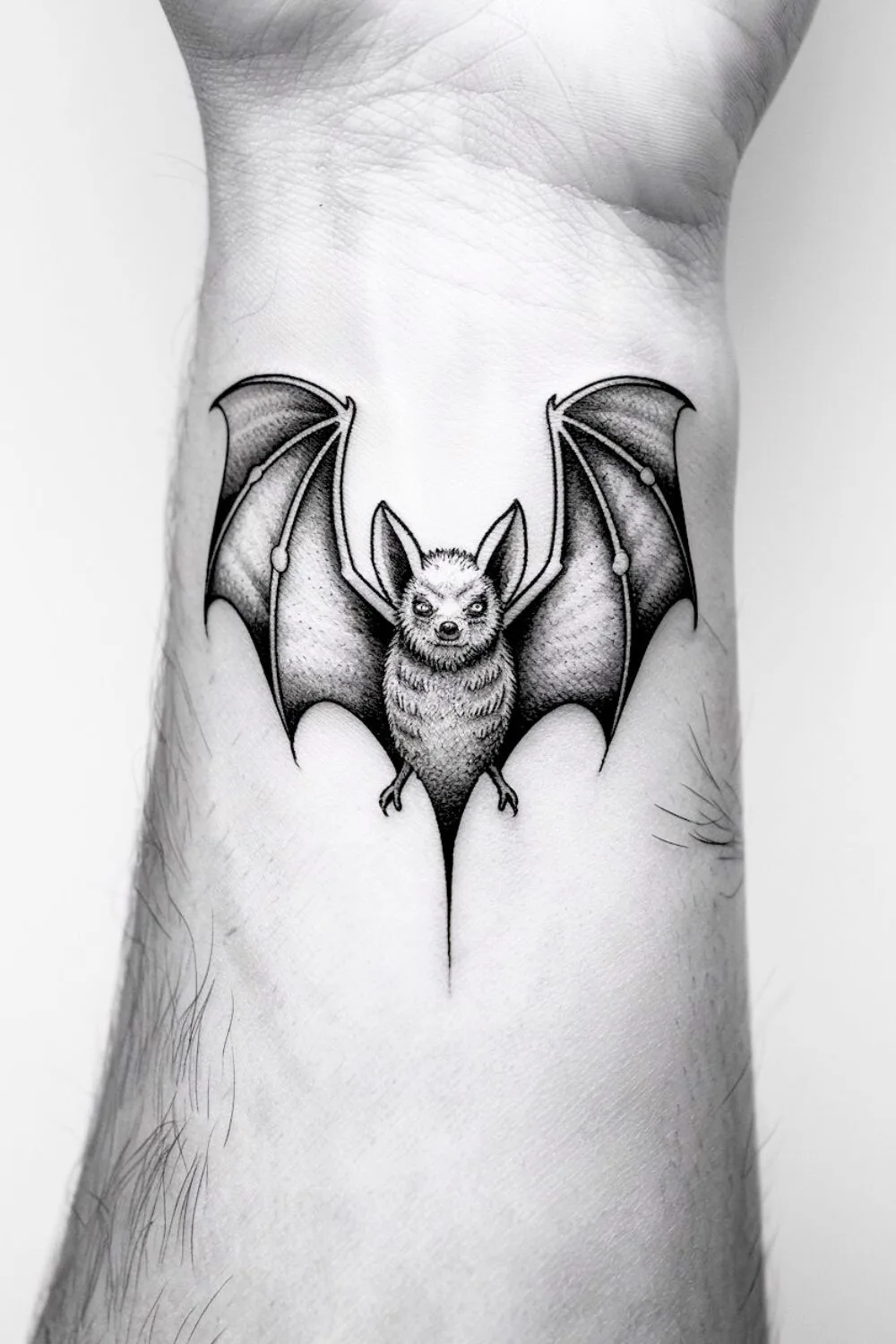 Goth Bat Arm Tattoo 2