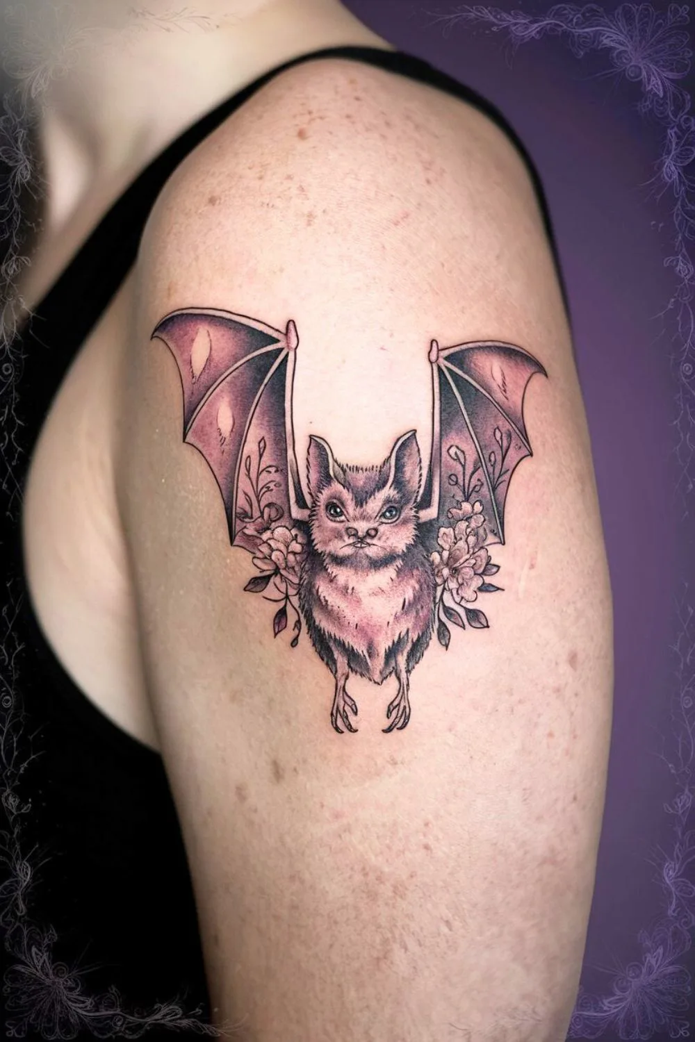 Goth Bat Arm Tattoo 3