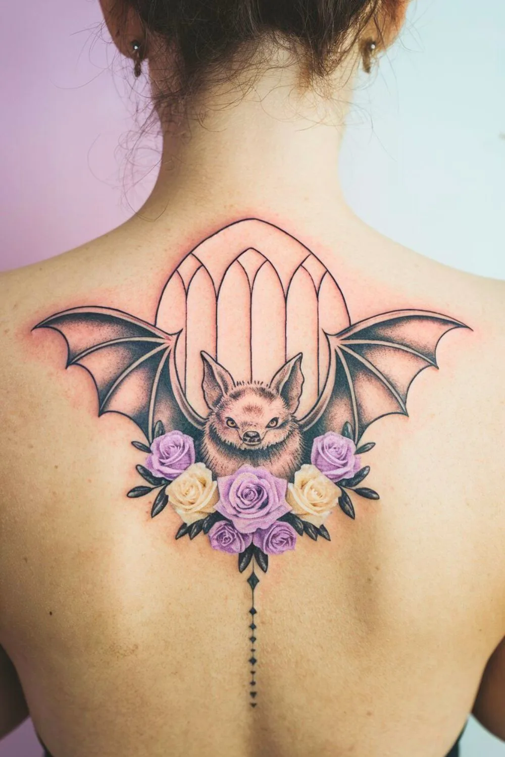 Pastel Goth Bat Tattoo 3