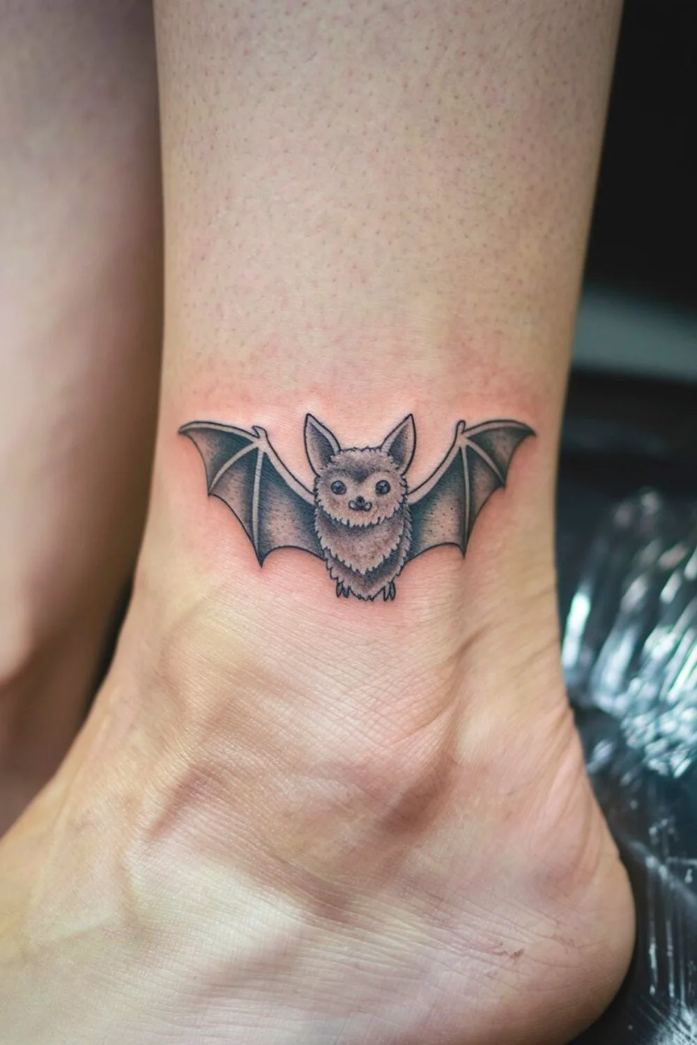 Simple Goth Bat Tattoo 1