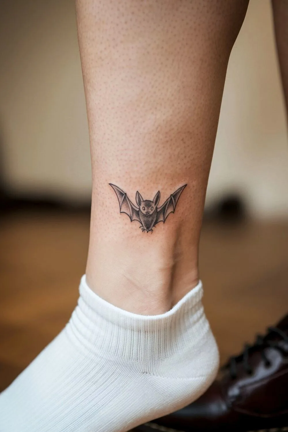 Simple Goth Bat Tattoo 2