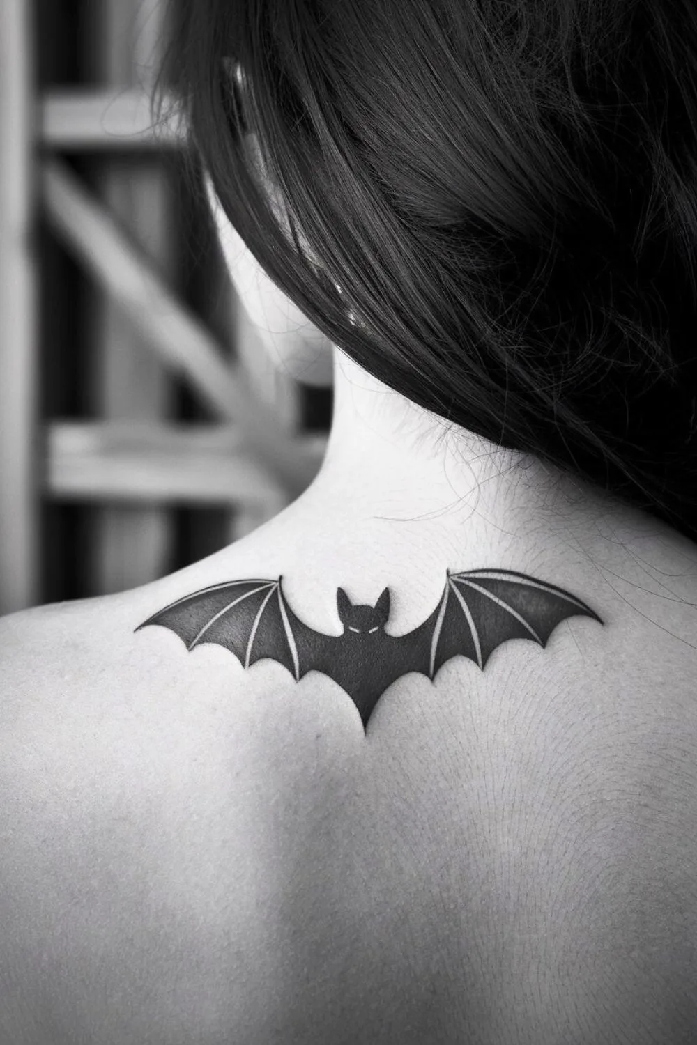 Simple Goth Bat Tattoo 4