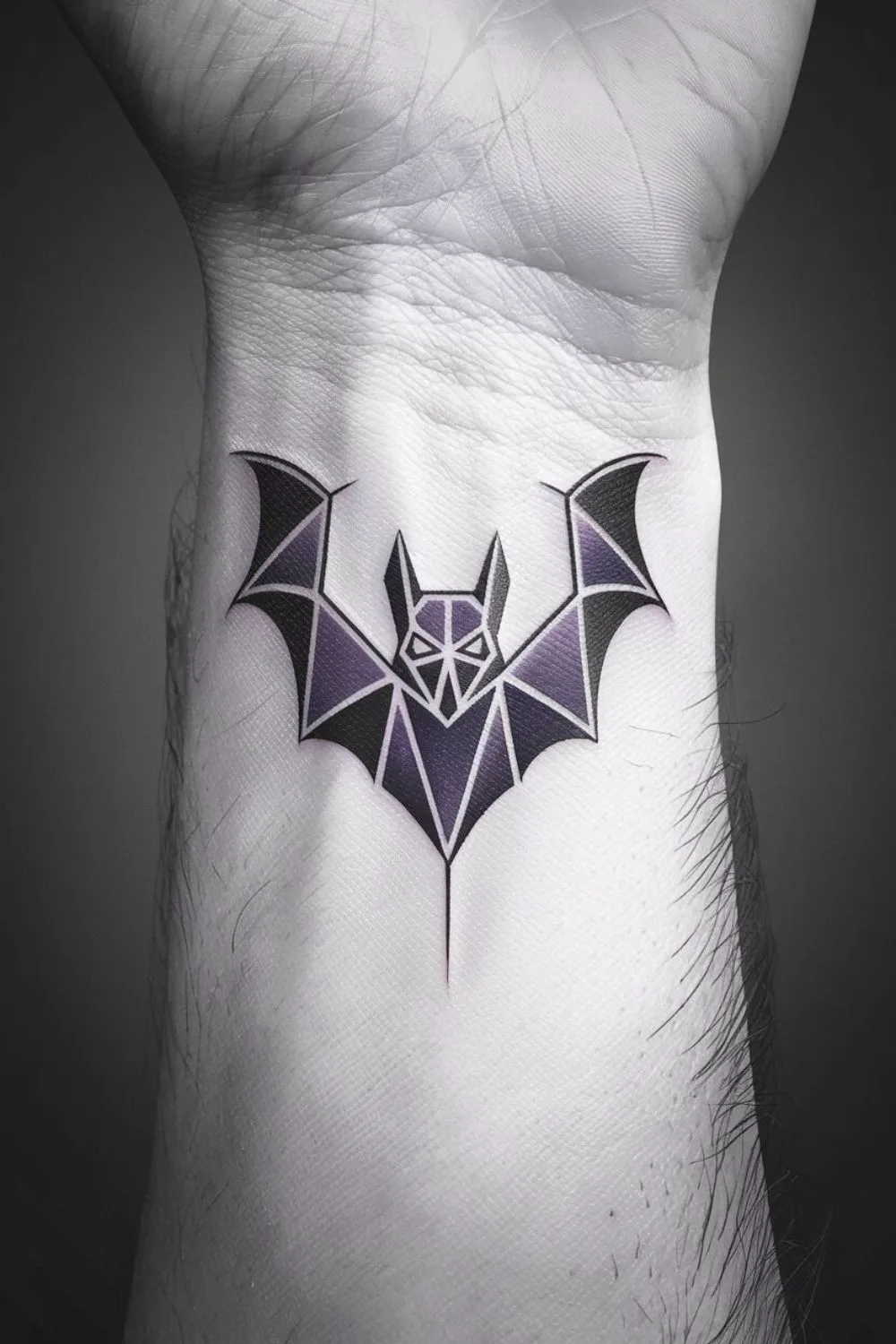 Simple Goth Bat Tattoo 6